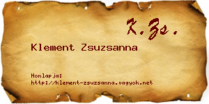 Klement Zsuzsanna névjegykártya