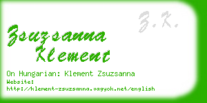 zsuzsanna klement business card